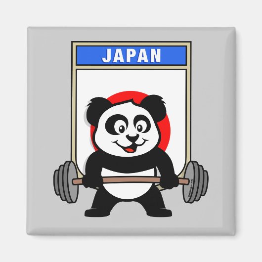 Japan Weightlift Panda Magneet (Voorkant)