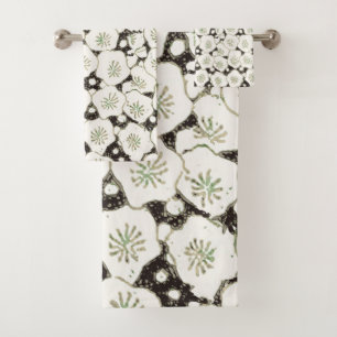 Japan Witte Bloemtuin Bad Handdoek