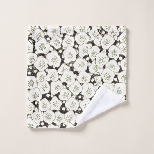 Japan Witte Bloemtuin Bad Handdoek (Wasdoekje)
