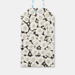 Japan Witte Bloemtuin Cadeaulabel