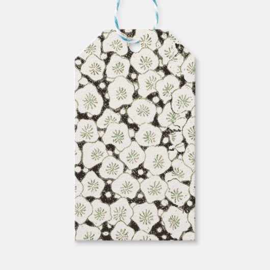 Japan Witte Bloemtuin Cadeaulabel (Voorkant)