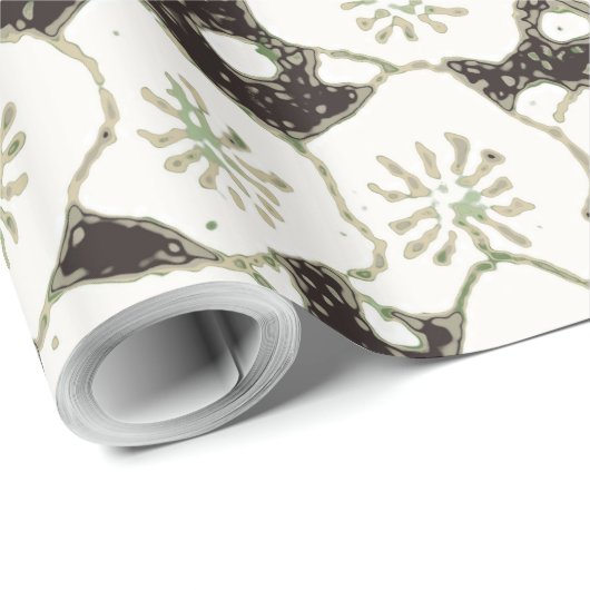 Japan Witte Bloemtuin Cadeaupapier (Rol Hoek)