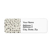 Japan Witte Bloemtuin Etiket (Voorkant)