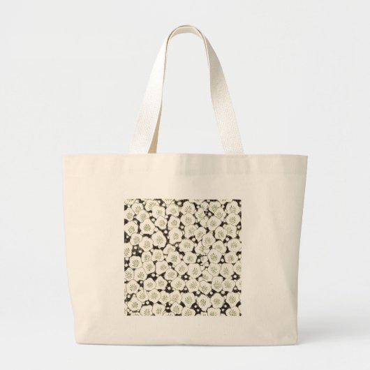 Japan Witte Bloemtuin Grote Tote Bag (Voorkant)