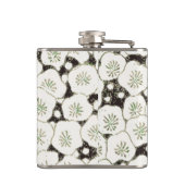 Japan Witte Bloemtuin Heupfles (Achterkant)