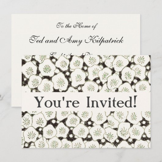 Japan Witte Bloemtuin Kaart (Voorkant / Achterkant)