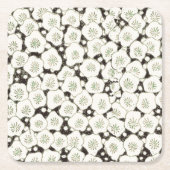 Japan Witte Bloemtuin Kartonnen Onderzetters (Voorkant)