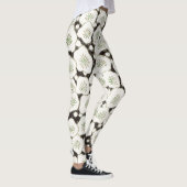 Japan Witte Bloemtuin Leggings (Rechts)