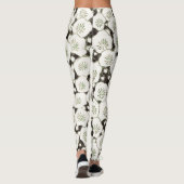 Japan Witte Bloemtuin Leggings (Achterkant)