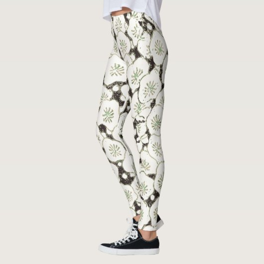 Japan Witte Bloemtuin Leggings (Links)