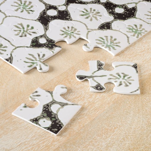 Japan Witte Bloemtuin Legpuzzel (Zijkant)