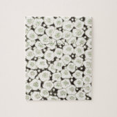 Japan Witte Bloemtuin Legpuzzel (Verticaal)