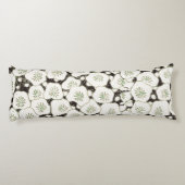 Japan Witte Bloemtuin Lichaamskussen (Achterkant)