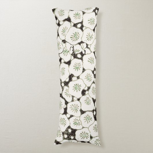 Japan Witte Bloemtuin Lichaamskussen (Voorkant Verticaal)