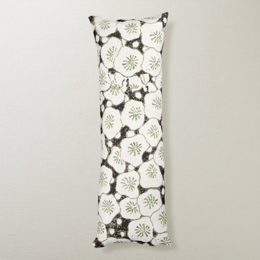 Japan Witte Bloemtuin Lichaamskussen (Achterkant (Verticaal))