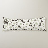 Japan Witte Bloemtuin Lichaamskussen (Voorkant)