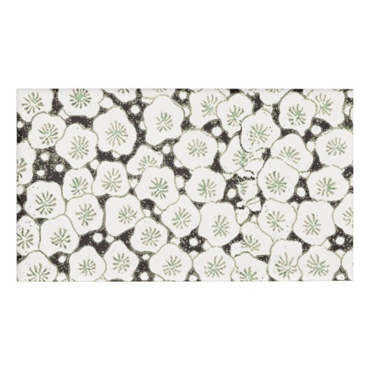 Japan Witte Bloemtuin Naambadge (Voorkant)