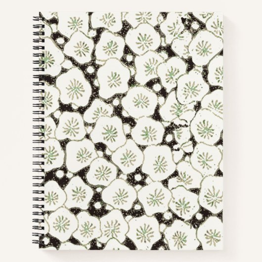 Japan Witte Bloemtuin Notitieboek (Voorkant)