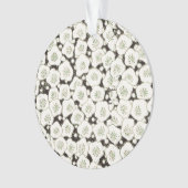 Japan Witte Bloemtuin Ornament (voorkant)