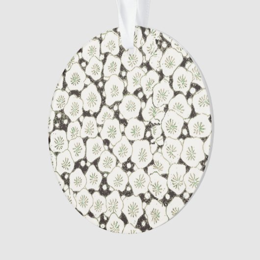 Japan Witte Bloemtuin Ornament (voorkant)