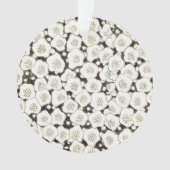 Japan Witte Bloemtuin Ornament (voorkant)