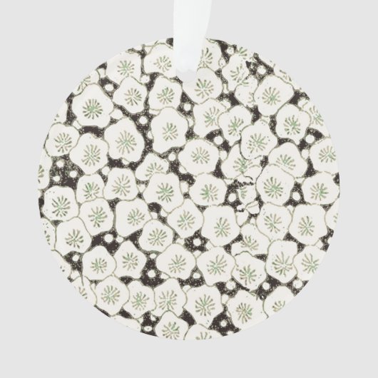 Japan Witte Bloemtuin Ornament (voorkant)