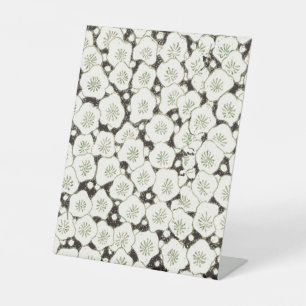 Japan Witte Bloemtuin Reclamebord Met Voetstuk