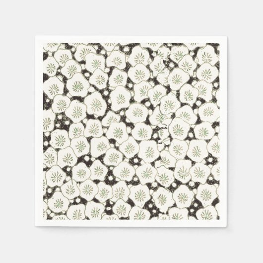 Japan Witte Bloemtuin Servet (Voorkant)