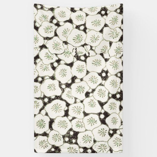 Japan Witte Bloemtuin Spandoek (Verticaal)