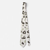 Japan Witte Bloemtuin Stropdas (Voorkant)