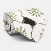 Japan Witte Bloemtuin Stropdas (Opgerold)