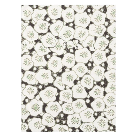 Japan Witte Bloemtuin Tafelkleed (Voorkant)