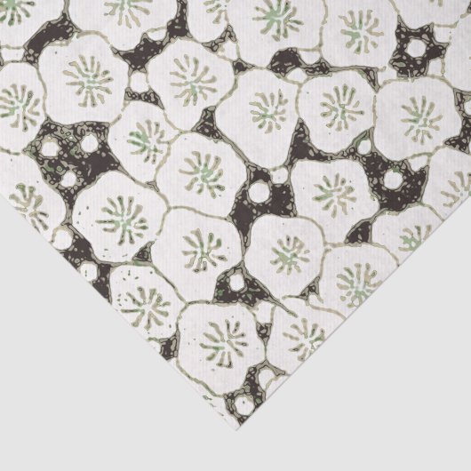 Japan Witte Bloemtuin Tissuepapier (Detail)