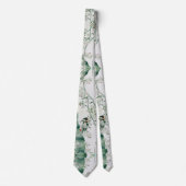 Japan Woodpecker Bird Cherry Tree Blossoms Tie Stropdas (Voorkant)