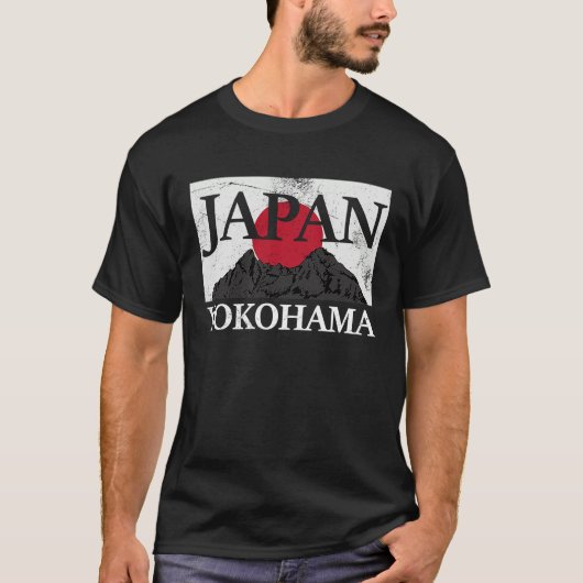 Japan Yokohama Fuji san flag T-shirt (Voorkant)
