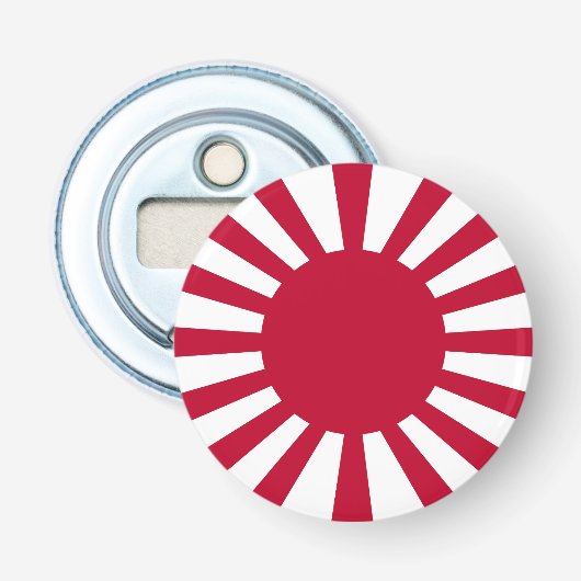 Japan Zonsopgangsvlag Button Flesopener (Voorkant)