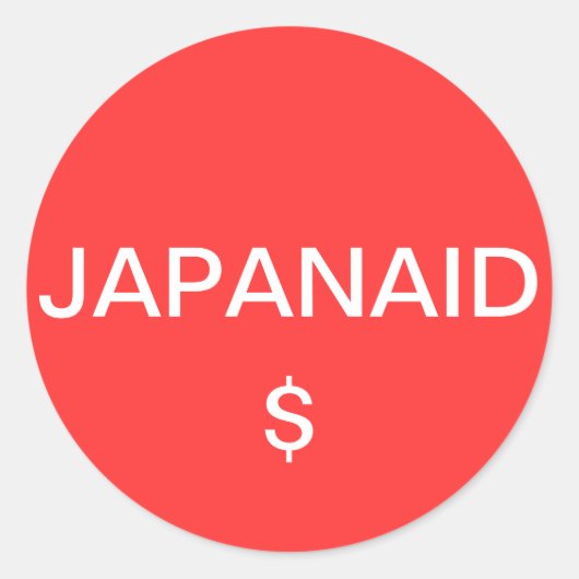 JAPANAID RONDE STICKER (Voorkant)