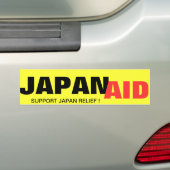 Japanaid STEUN JAPAN RELIEF ! Bumpersticker (Op auto)