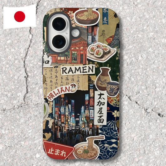 Japancore Collage Japans scrapbookkunst Case-Mate iPhone Case