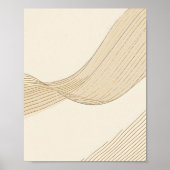 Japandi Abstract Line Art Minimalist Neutral Wall  Poster (Voorkant)