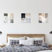 Japandi Abstract Minimalist Neutral Wall Art Set (Slaapkamer)