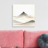 Japandi Abstract Mountain Art for Quiet Interiors Canvas Afdruk (Insitu (Woonkamer))