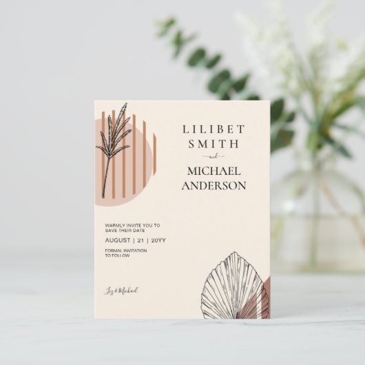 Japandi Abstracte Scandinavische geometrische brui (Staand voorkant)