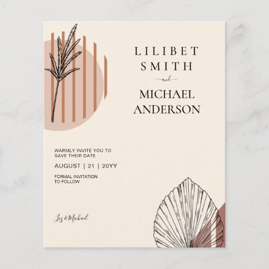 Japandi Abstracte Scandinavische geometrische brui (Voorkant)