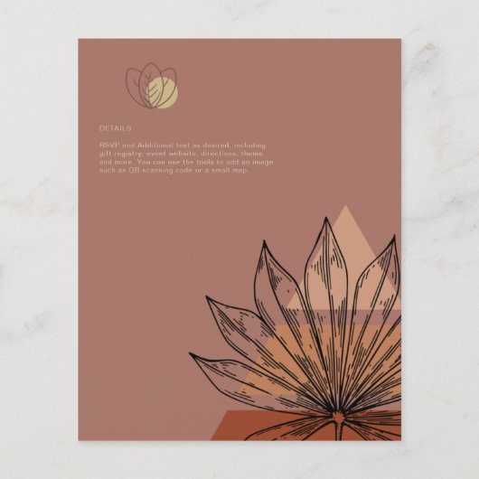 Japandi Abstracte Scandinavische geometrische brui Flyer (Achterkant)