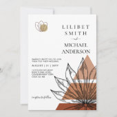 Japandi Abstracte Scandinavische geometrische brui Kaart (Voorkant)