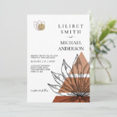 Japandi Abstracte Scandinavische geometrische brui Kaart (Staand voorkant)