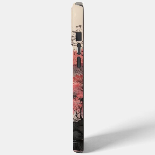 Japandi Aquarel Stijl Waterschap Case-Mate iPhone Case (Achterkant / Links)