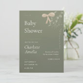 Japandi babyshower uitnodiging (Staand voorkant)