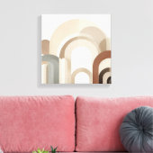 Japandi Boog Abstract voor Rustige Ruimtes Canvas Afdruk (Insitu (Woonkamer))